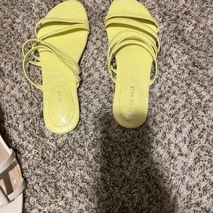 Nine West Lime green snake  Strappy Sandals